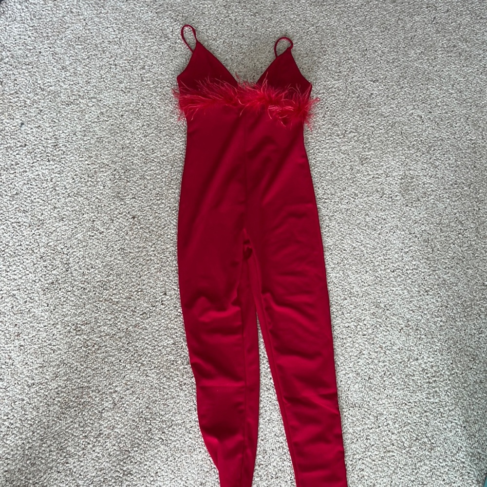 Red sexy jumpsuit